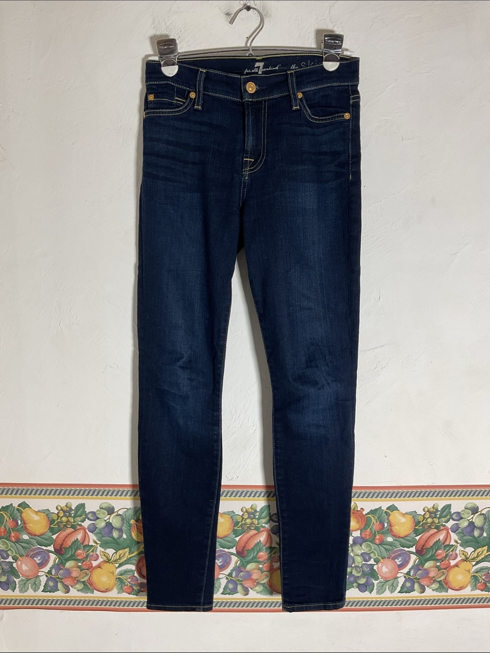 7 for all Mankind The Skinny Dark Wash Jeans Size 25